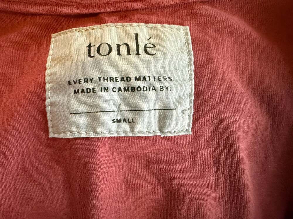 tonlé Fern Print Wrap Romper Size Small - Picture 3 of 8
